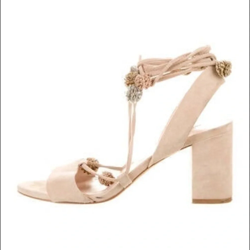 Loeffler Randall Bea Suede Ankle Wrap Sandal 11